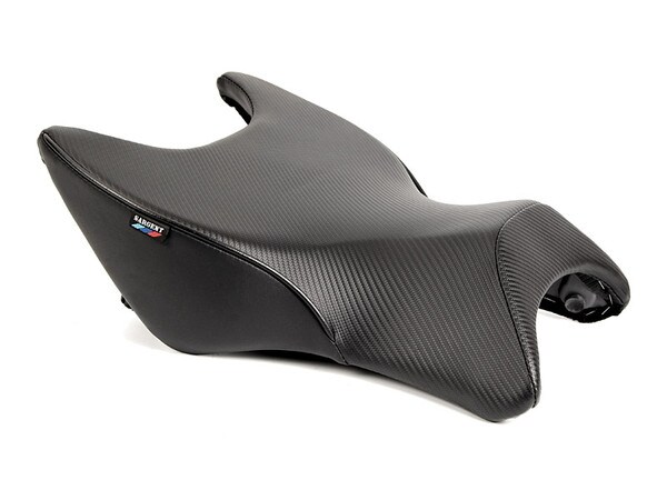 World Sport Performance Seat on the BMW K 1200 GT 2006-11, Front Seat, All Black.